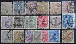 Portugal ex. Kat. 130-177 gest. 1895/1910 Kat. 51 Euro
