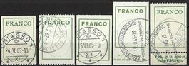 FRANKOZETTEL: Z/4,4Ab,5,6,6A,6A.AB, Ia 0 SBK 960.-+