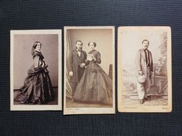 3 antike FOTOS um 1870