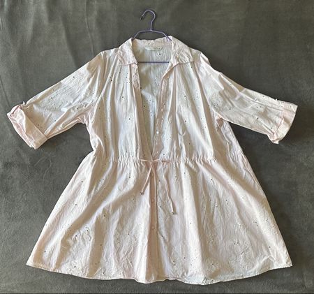 Summer Pink Embroidered Beach Dress - XXL
