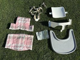 TrippTrapp von STOKKE, grosses SET, Tischli, Lehne, Gurt...