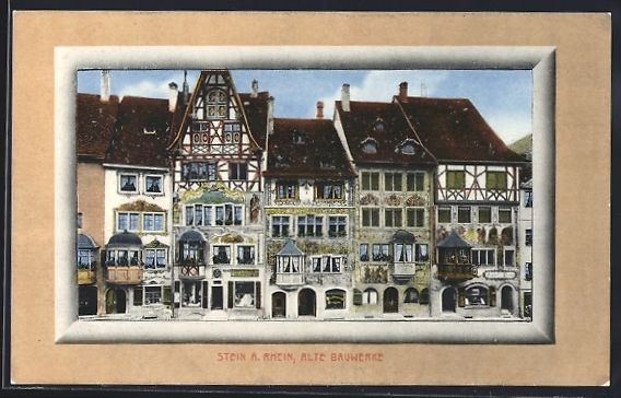 Cartoline postali: Stein a. Rhein, Fassaden alter Häuser – Usato da Berlin venduto da bartko-reher