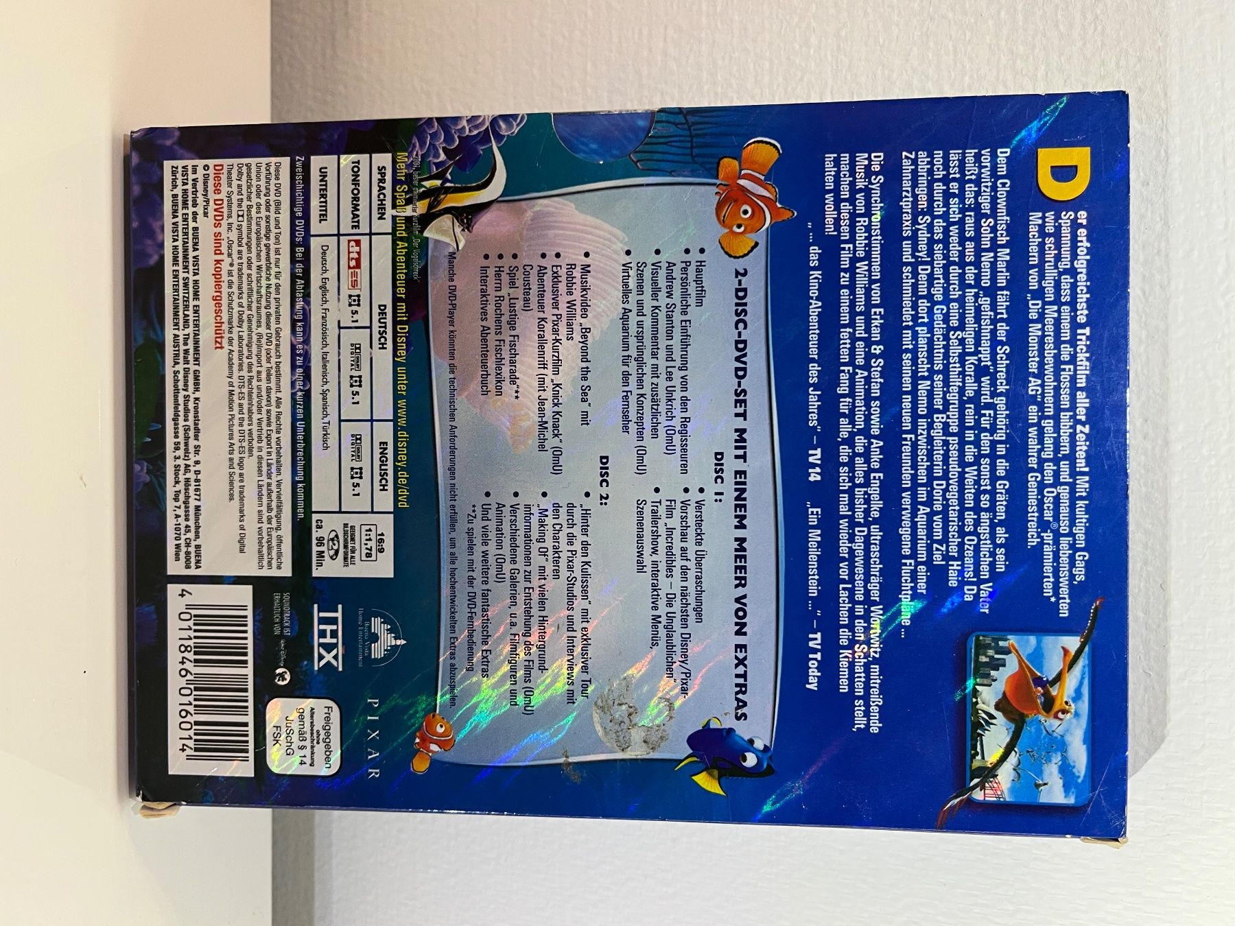 Tutti i DVDs: DVD Spielfilm "Finding Nemo" Disney Pixar - 2 Disc DVD Set – Usato da Adliswil venduto da Ritchey 1