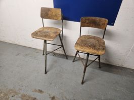 Vintage Stühle aus der Strohfabrikation 