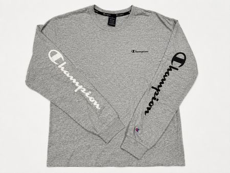 Champion Longsleeve Herren Gr. M Grau – Wie neu
