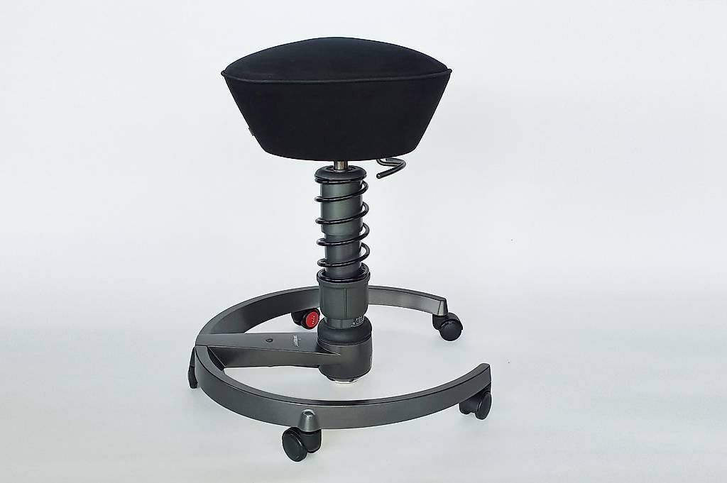 Sgabelli: SWOPPER - ergonomischer Bürohocker - schwarz - mit Rollen – Usato da Brugg AG venduto da schmri