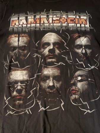 Rammstein Tshirt 2000 Y2K rock band taille L
