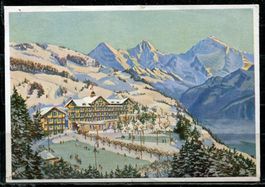 Beatenberg  REGINA  PALAGE  Hotel / Werbekarte zum Jahresw.
