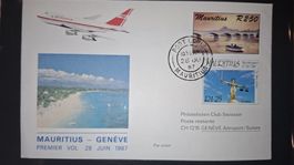 Swissair Mauritius - Genève 28.07.1987