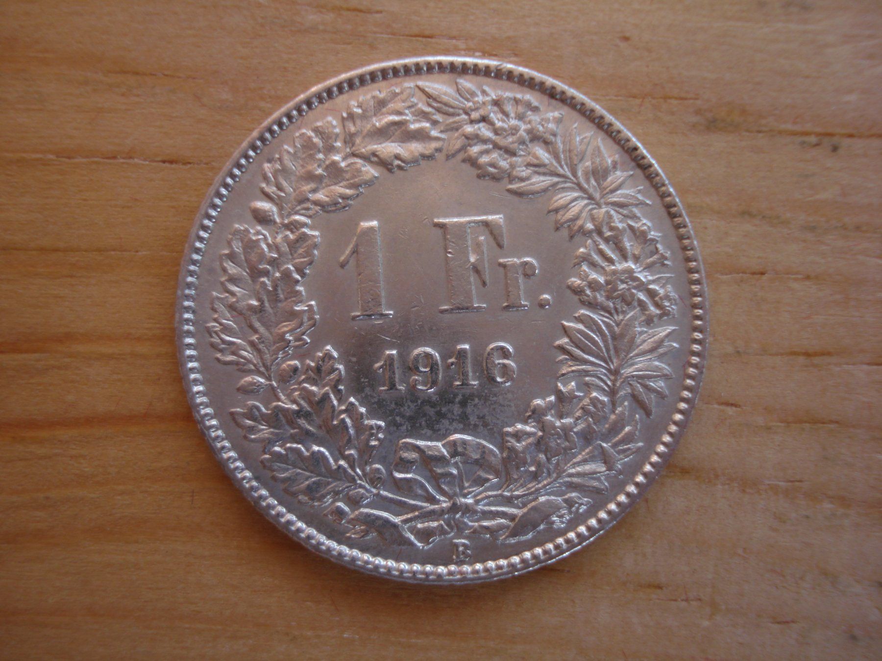 Alle Münzen: (C1) 1 Franken 1916 UNZ- – Gebraucht aus Erlach von Net-Coins
