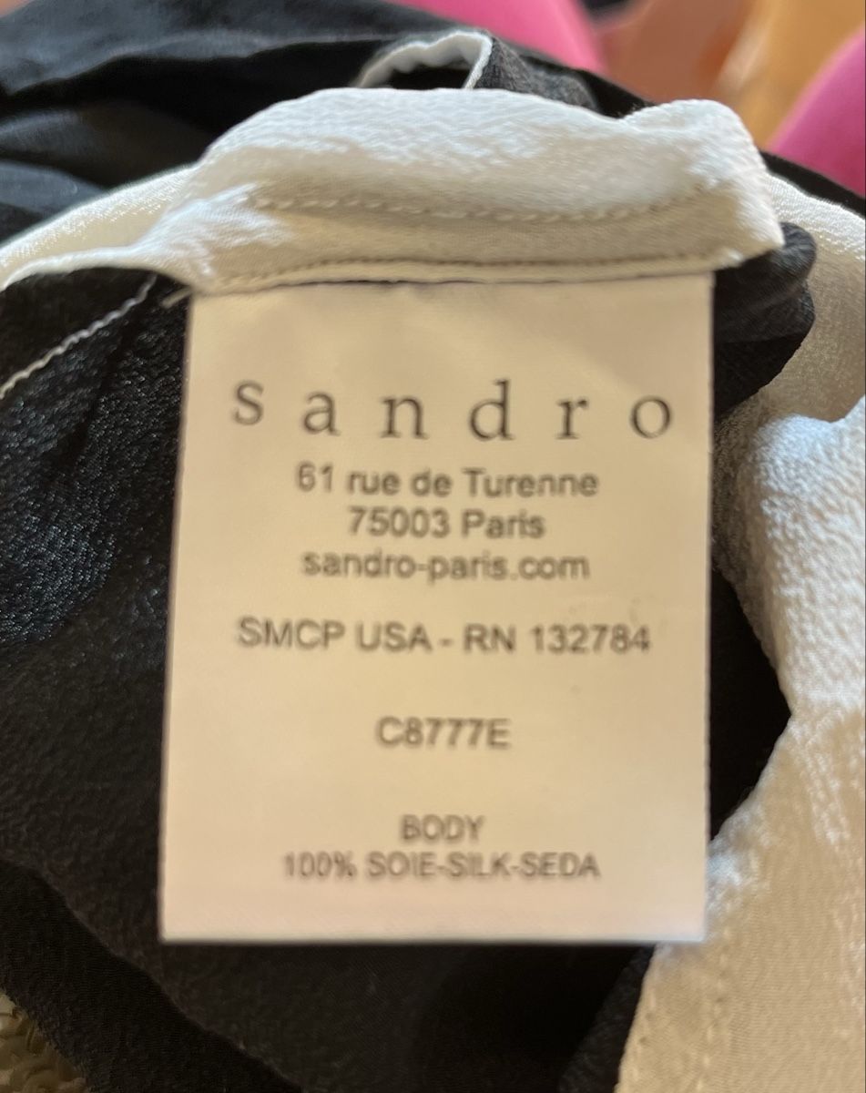 Sandro Top: Sandro Seiden-Top – Usato da Zuerich venduto da zeichnung 5