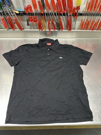 Herren Poloshirt Schwarz Diesel