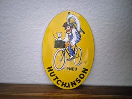 Emailschild Hutchinson Reifen Velo Pneu Logo Emaille Schild