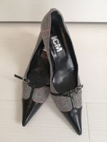 🤩ICM KARO-PUMPS-SCHUHE, SCHWARZ-WEISS, HAND MADE IN ITALY