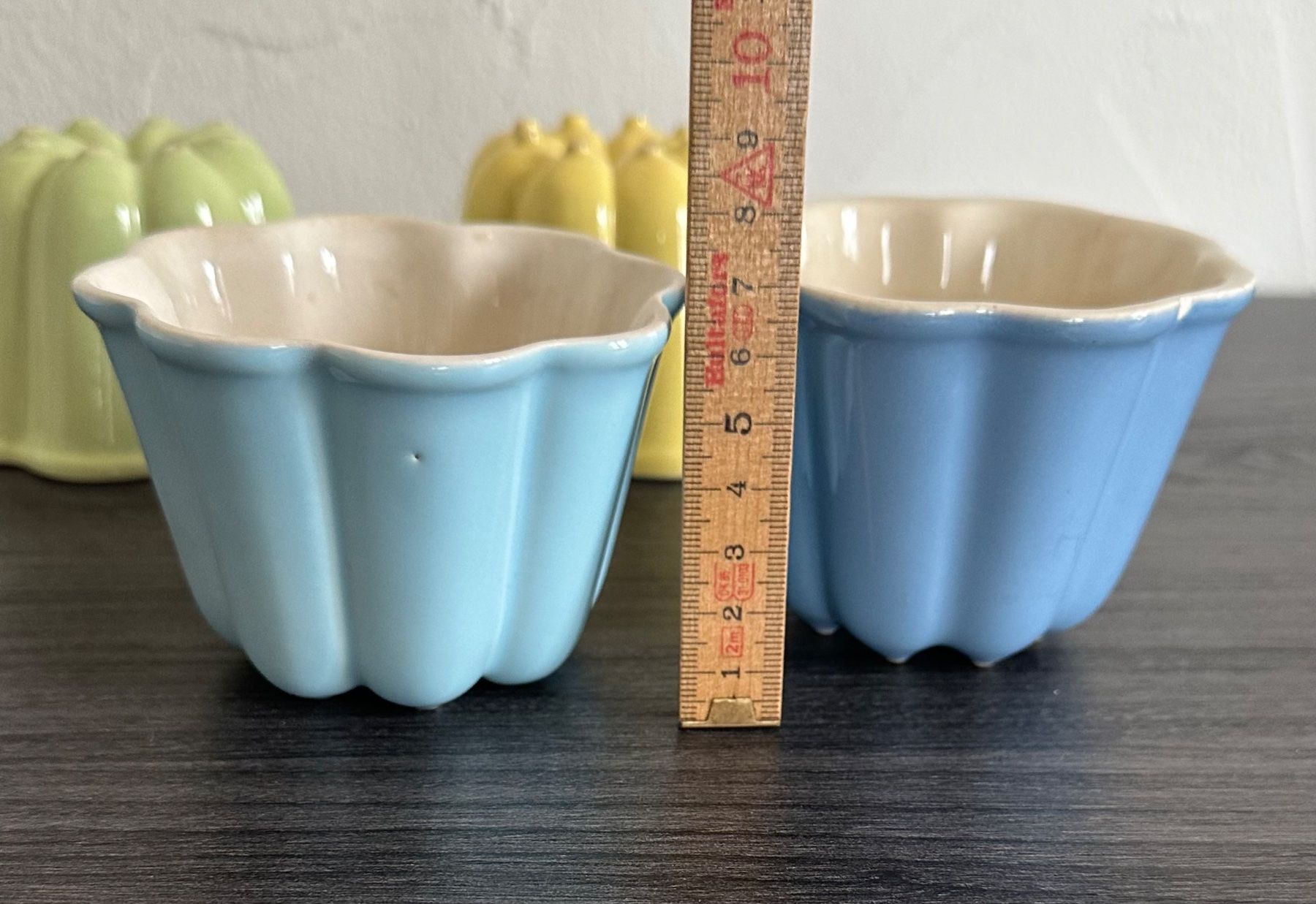 Rössler Teglie da forno: 4 Rössler Pudding Form div. Farben Ø 9 cm – Usato da Zürich venduto da brazerola 6