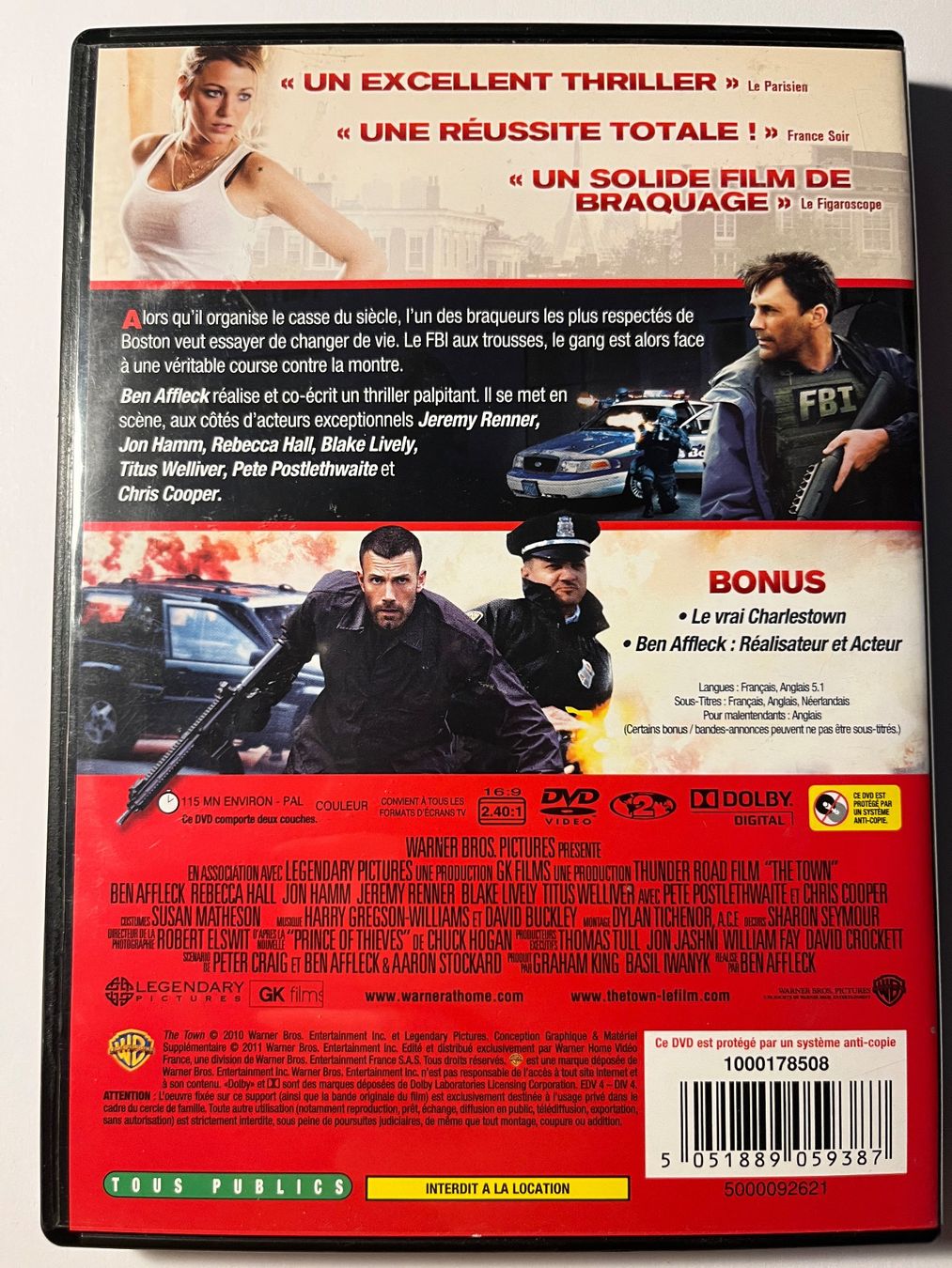 Alle DVDs: THE TOWN - BEN AFFLECK & JEREMY RENNER – Gebraucht aus Lausanne von sbar224 1