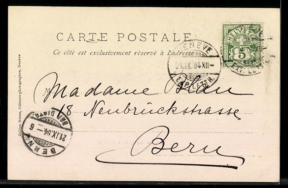 Ansichtskarten: AK Genève, La Rade – Gebraucht aus Berlin von bartko-reher 1