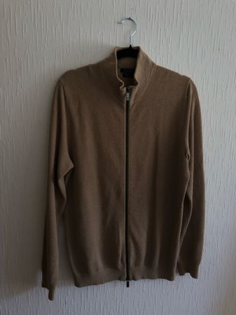 Gilet zippé homme beige structure comme neuf