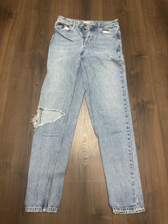 Topshop Jeans Damen hellblau zerrissen Grösse XS 