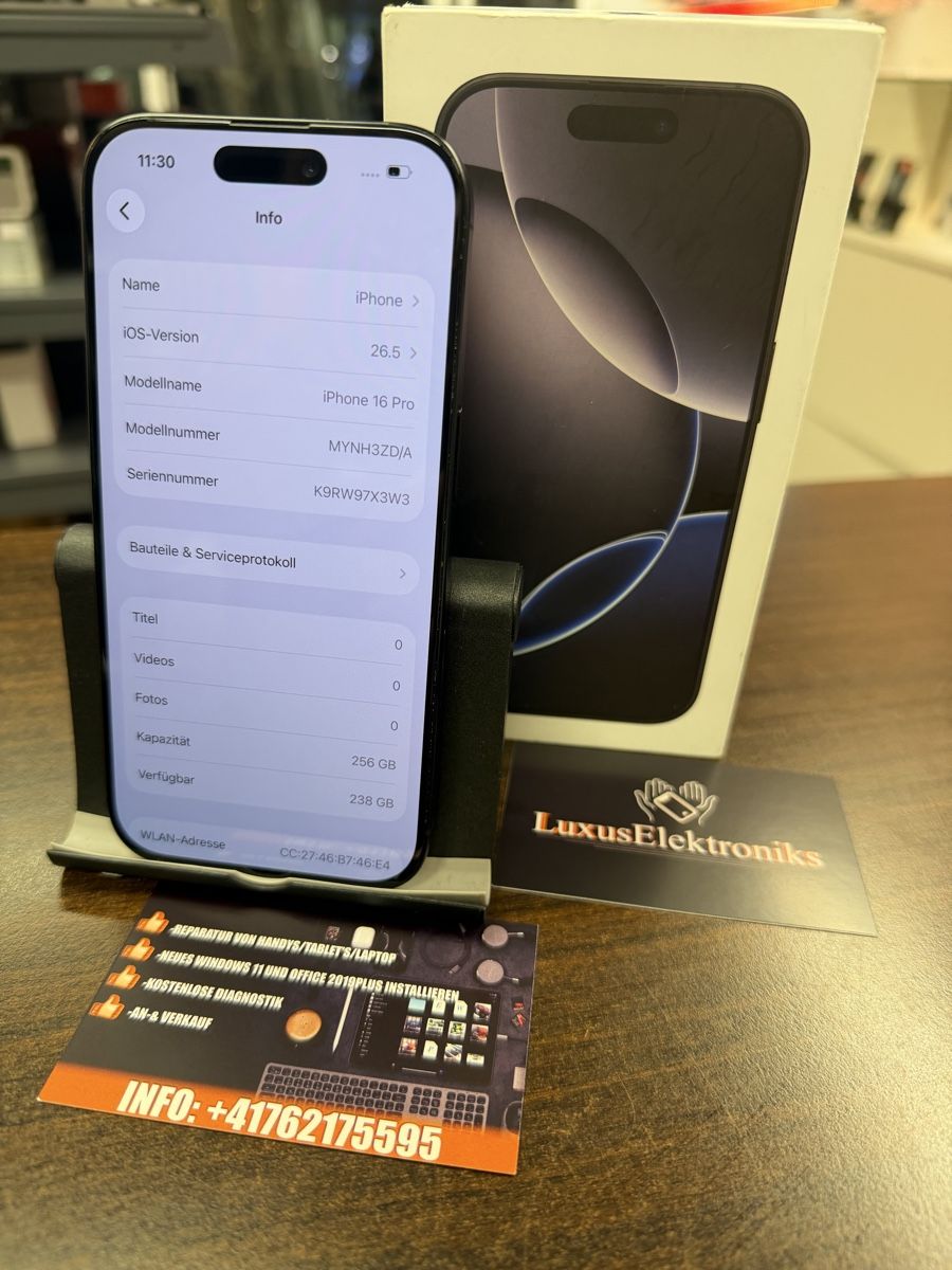 Apple Telefoni cellulari / Smartphones: Apple iPhone 16 Pro 256GB Space Black  – Usato da Uster venduto da jca_pr9r 1