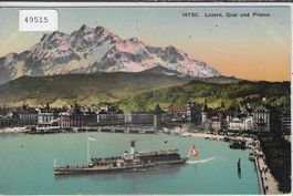 Luzern - Quai & Pilatus - Damper - Litho