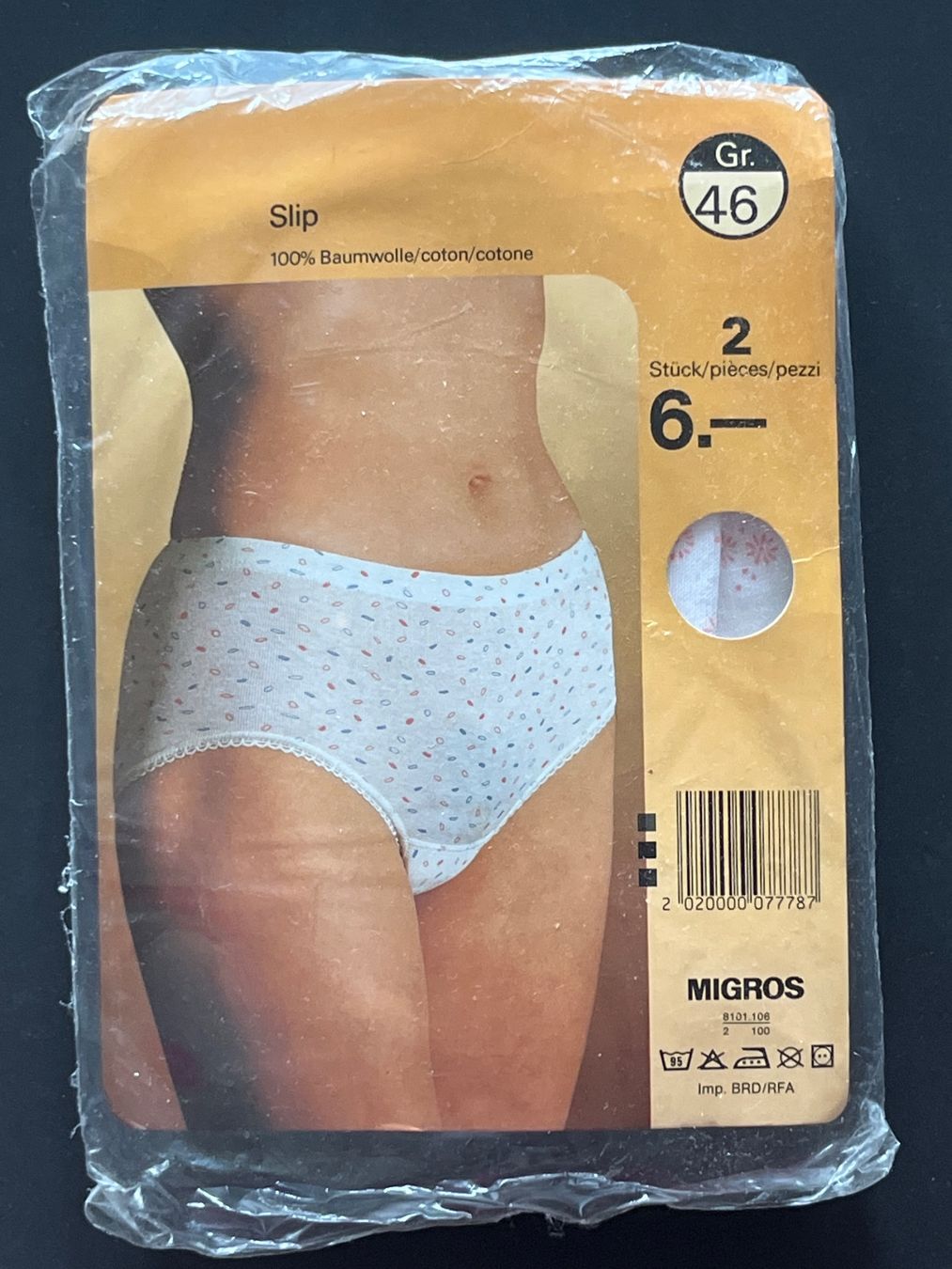 Altra biancheria intima: Original verpackt: 2er Pack Baumwollslips, Grösse 46 – Nuovo e nell'imballaggio originale da Luzern venduto da Jiggy_8898 1