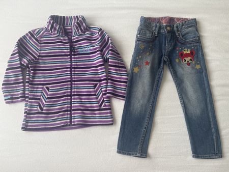Jacke Jack Wolfskin 104 H&M Jeans 98