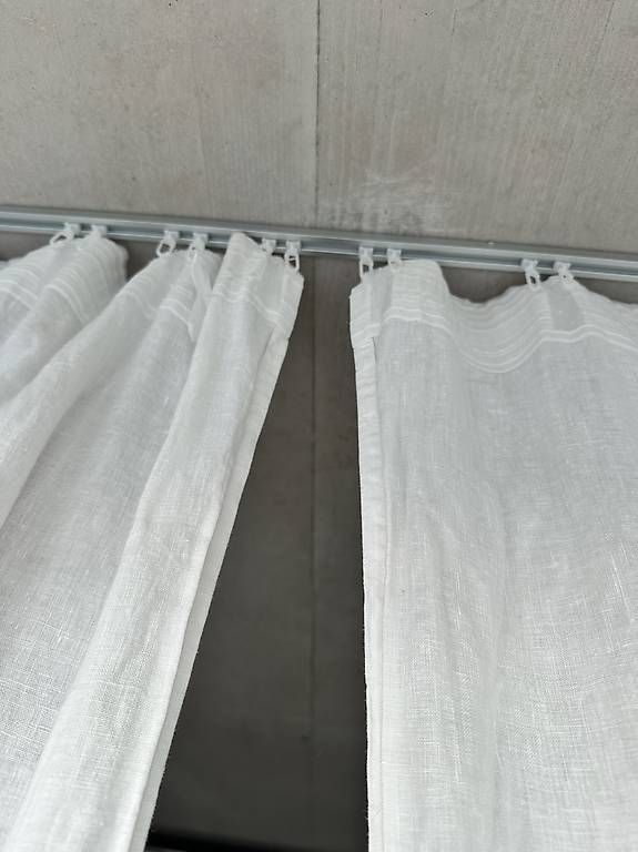 Ikea Rideaux: Vorhänge 100% Leinen, weiss – D'occasion à Zürich par mai_q5wb 1