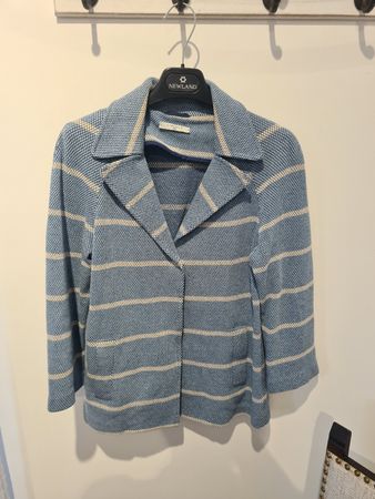Damen Strickjacke blau-weiss Grösse 40 circolo