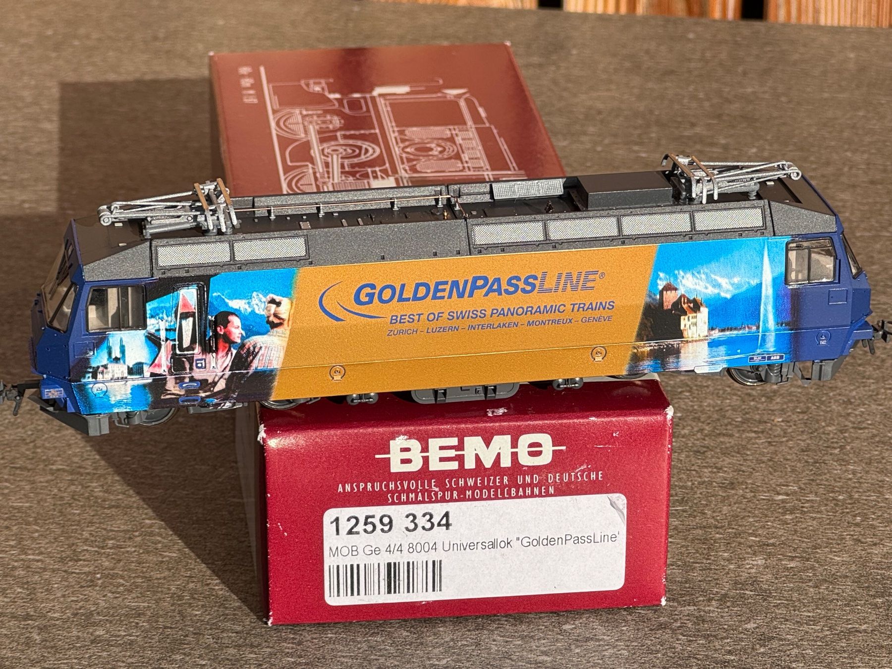 Bemo 1259 334 MOB Ge 4/4 8004 - Golden Pass neu LED (Neu (gemäss ...