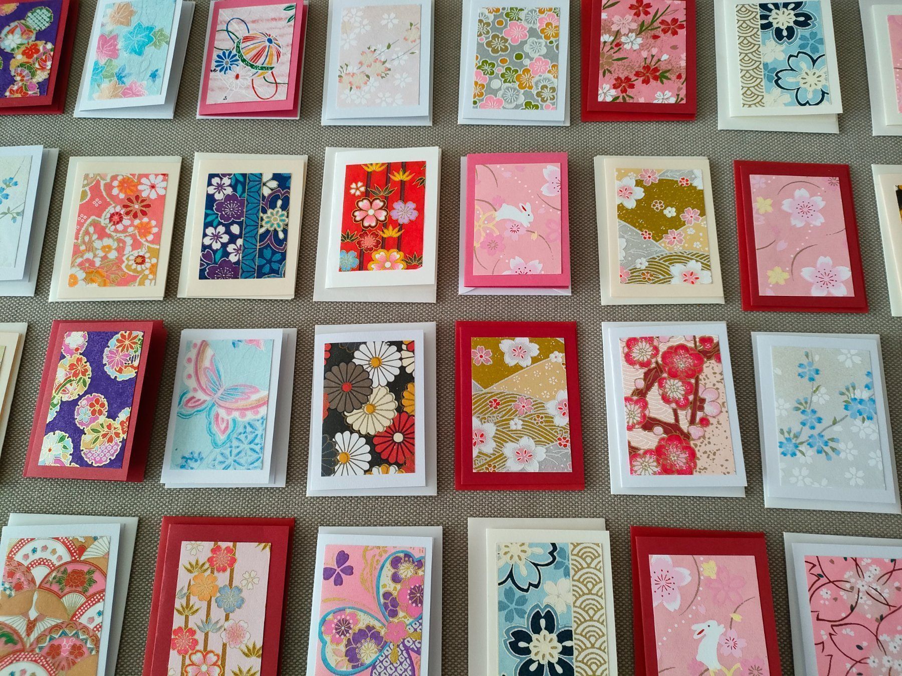 Cartoline: 30 Mini Karten mit Japanisches Papier – Nuovo e nell'imballaggio originale da Bern venduto da Lidia.5