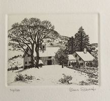 Claus Sievert "Winterlandschaft" RADIERUNG