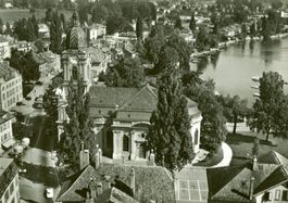Morges - En avion au dessus de Morges