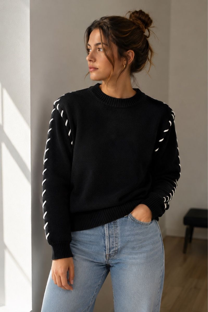 Pullover & Sweatshirts: Éclipse Noir – Signature Knit Sweater Pullover Schwarz – Gebraucht aus Kaiseraugst von ver_9hjr