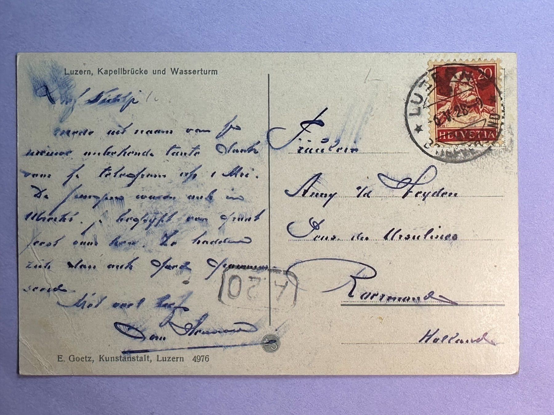 Cartoline postali: Luzern, Kapelbrücke – Usato da Steg VS venduto da danwer74 1