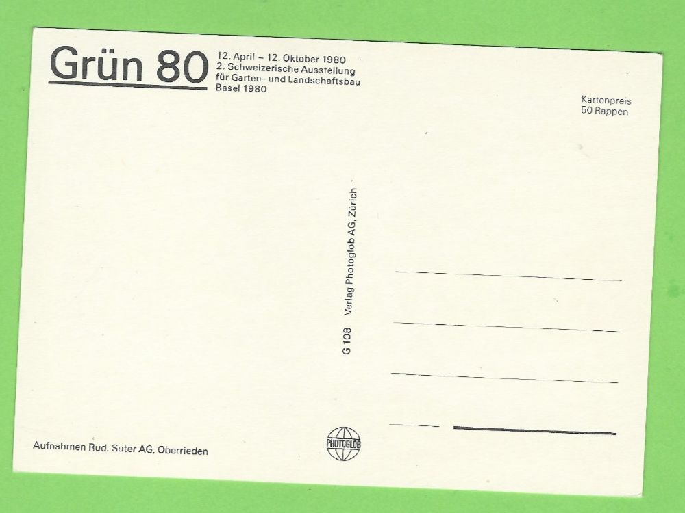Cartoline postali: Grün 80 Basel – Usato da Zürich venduto da t24_de 1