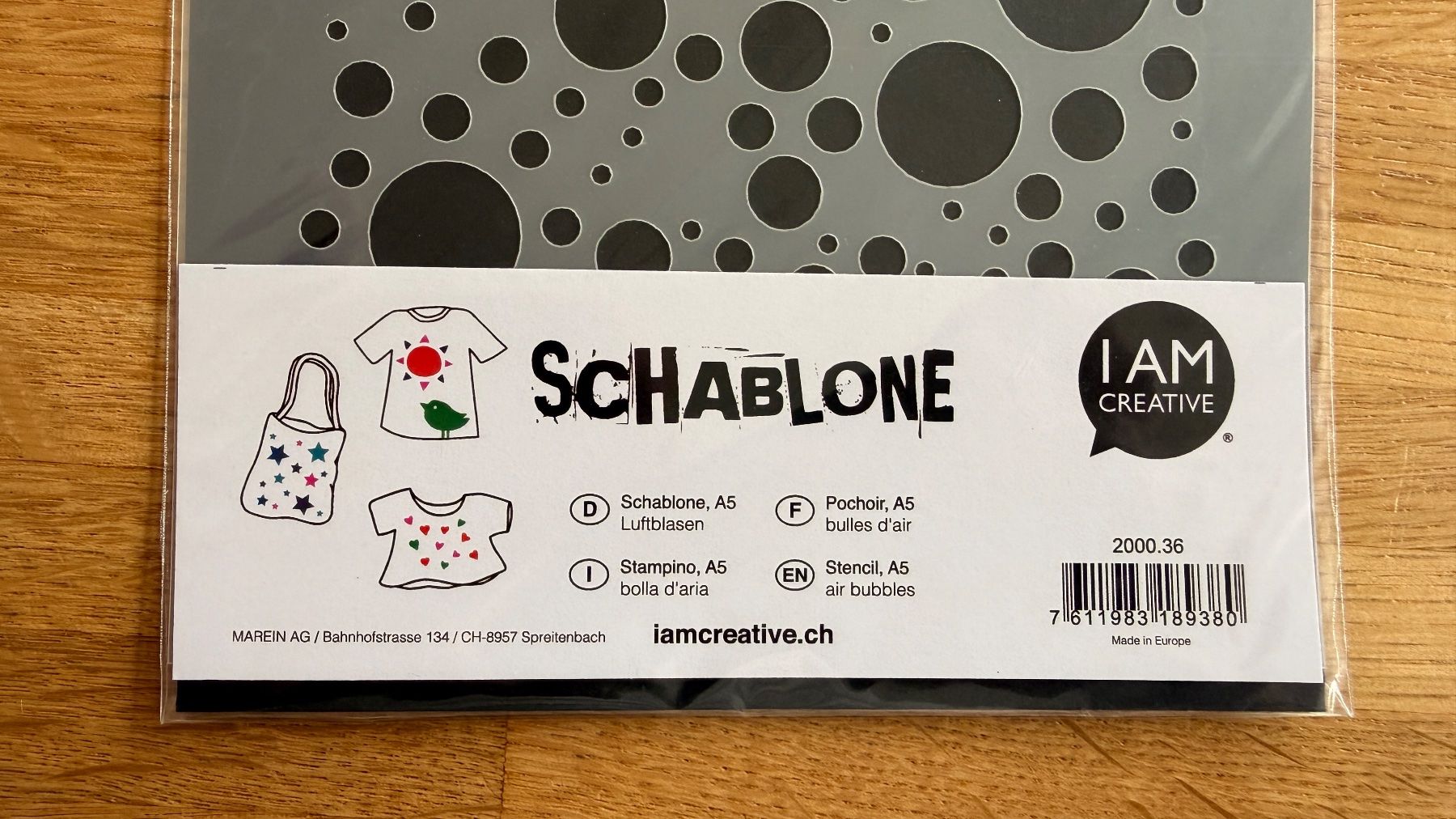 Sciablone: Basteln - Schablone Luftblasen - A5 I AM CREATIVE – Usato da Winterthur venduto da Secondhand-Family 5