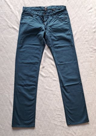 H&M Herren Stoffhose Gr. 34/32 Dunkelgrün