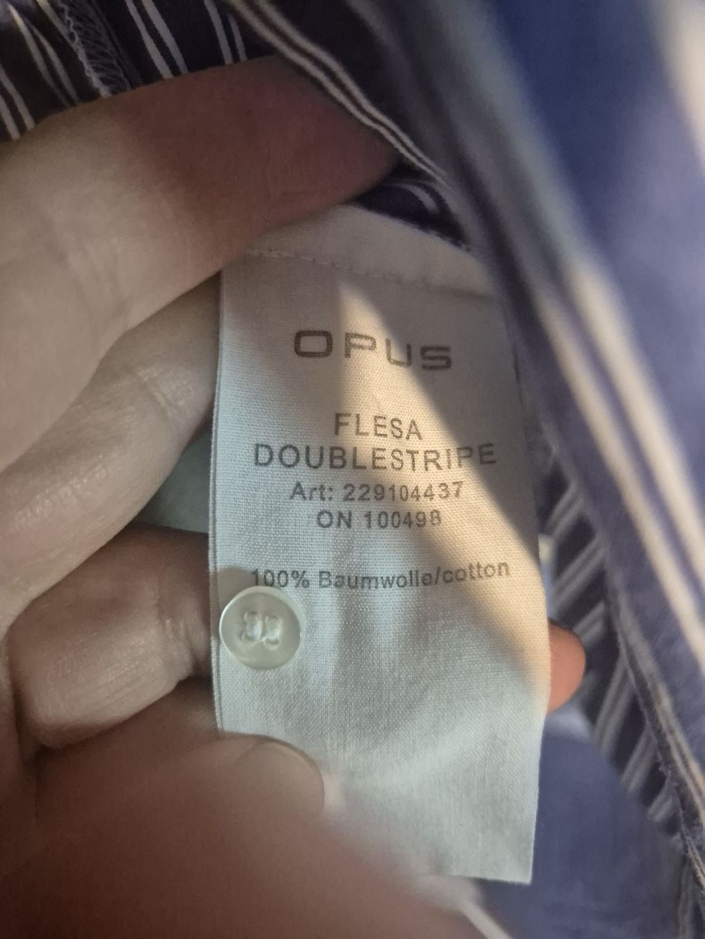 Opus Camicette: Bluse Opus gestreift mit Bindegurt blau Grösse 40 – Usato da Zürich venduto da Drago670 4