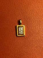 Diamantenanhänger Pavé aus 14 Karat Gelbgold Au 585