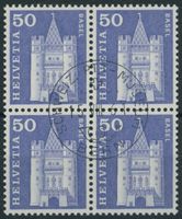1961 - Rollenmarken - Viererblock - Ersttag Stempel ET