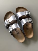 Birkenstock Arizona Big Buckle, Gr. 38, silbrig (neuwertig)