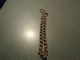 Kette grosse Glieder, silberfarbig, mit Ring