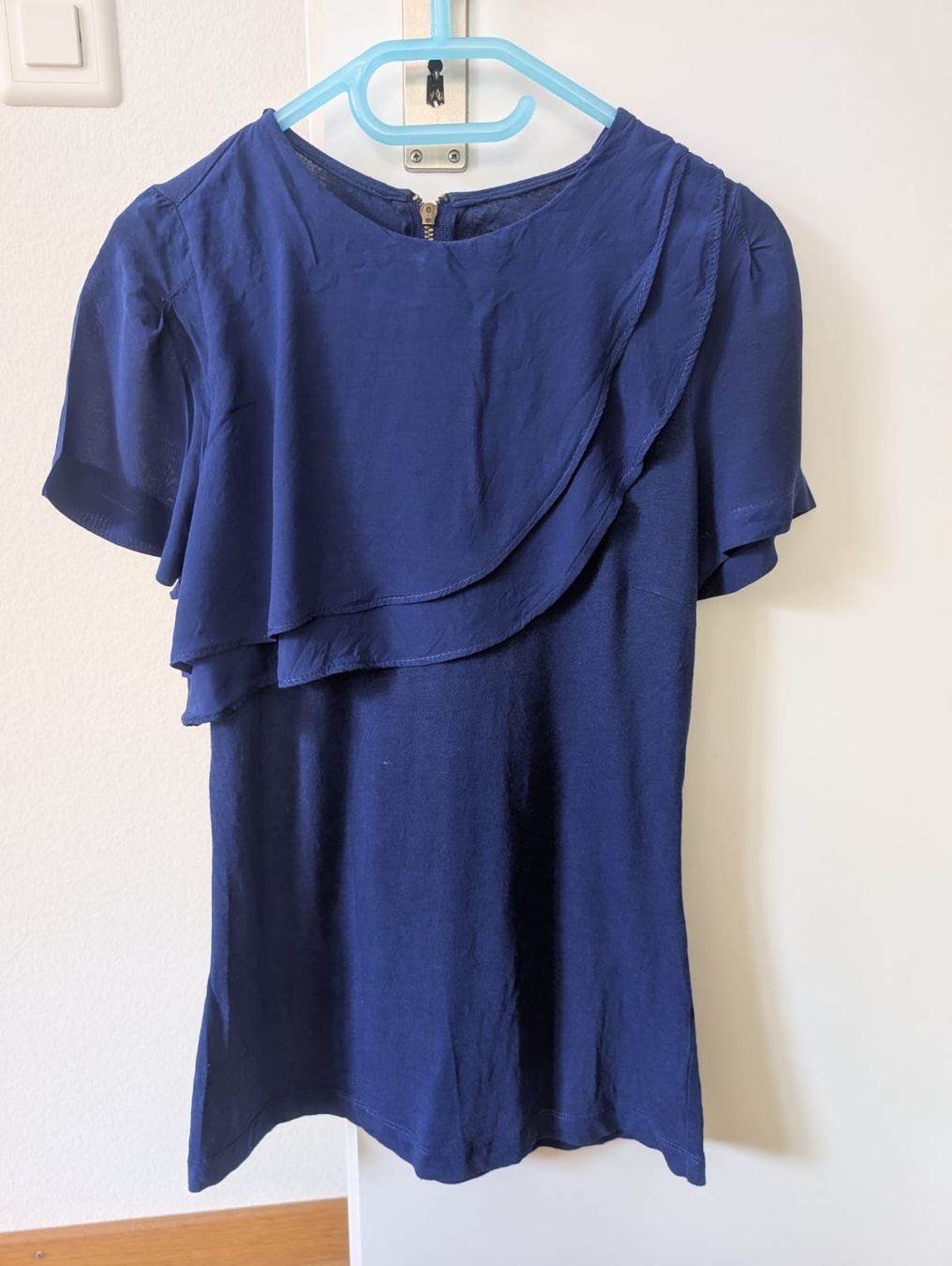 Zara T-shirt: Zara T-Shirt Bluse S dunkelblau – Usato da Winterthur venduto da Arkadii