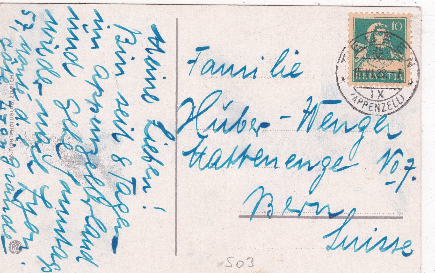 Cartoline postali: St. Gallen Broderbrunnen 1929 – Usato da Herisau venduto da Lisegrat2008 1