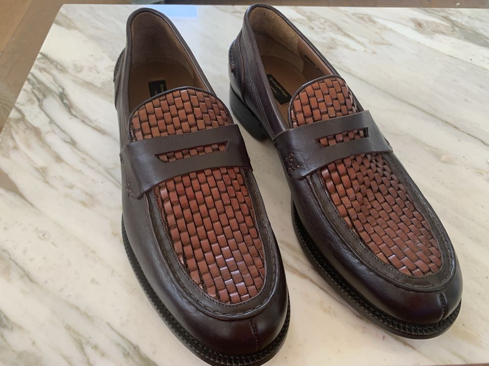 College Uomo Mocassino Blu Lucido In Vernice Fondo Cuoio Antiscivolo Made In Italy Vera Pelle Certificata Business Man
