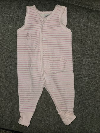 H&M Baby-Schlafanzug, Gr. 50, rosa gestreift