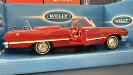 Welly 1963 Chevrolet Impala rot ModellautoSammlermodell