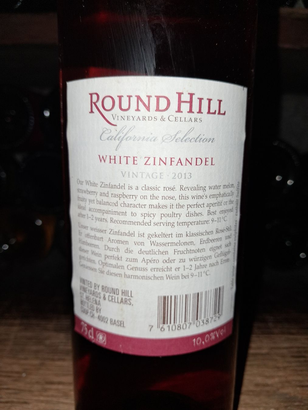 Wein: Round hill selection white zinfandel rosé 2013 – Neu und originalverpackt aus Le locle von juliensaran 5