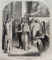 Holzstich 1862 - Sarah im Hause des Pharao